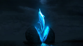 Mystical Dolphin, dolphin, artist, artwork, digital-art HD wallpaper