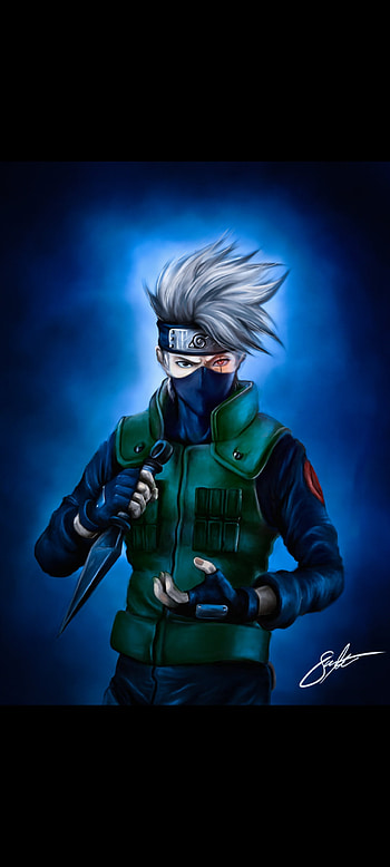 Kakashi, art, cartoon, Naruto HD phone wallpaper