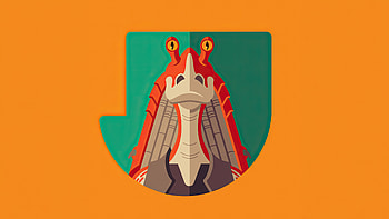 Jar Jar Binks Star Wars, star-wars, minimalism, minimalist, artwork, artist, digital-art, movies HD wallpaper