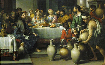 Wedding at Cana, Christ, Mary, wedding, Jesus, people, first miracle HD wallpaper