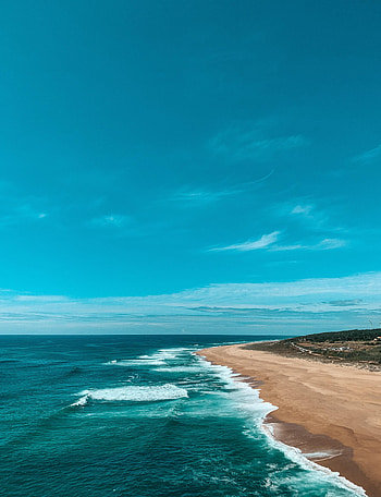 Nature, Sea, Waves, Sand, Horizon, Coast HD phone wallpaper