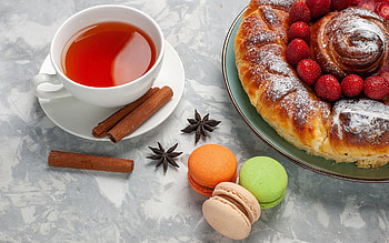 Tea, food, cake, biscuit HD wallpaper