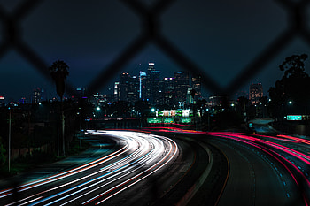 Cities, Building, Lights, Road, Turn, Long Exposure, Night City HD wallpaper