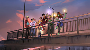 Young Justice Fourth Of July, artist, artwork, art, digital-art, street, boy, men, girl, deviantart HD wallpaper