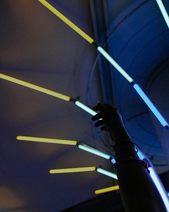Nature, Dark, Hand, Neon, Light Bulbs HD phone wallpaper