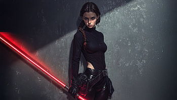 Leia Daughter Of The Darkside, star-wars, movies, artwork, art, digital-art, ai HD wallpaper