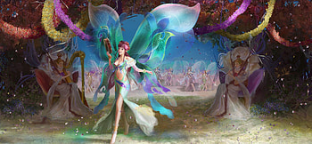 Flowers, Fantasy, Holiday, Wings, Musical Instruments, Fairies HD wallpaper