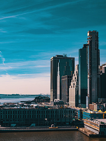 Cities, Rivers, City, Building, Pier, Skyscrapers, Wharf HD phone wallpaper