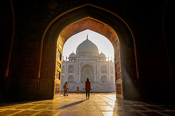 Main gateway, The Taj Mahal HD wallpaper