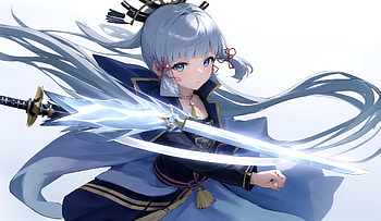 Kamisato Ayaka, Kamisato Ayaka (Genshin Impact), video game, Genshin Impact HD wallpaper