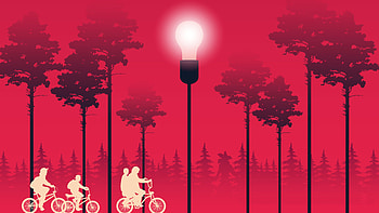 Stranger Things, Minimalist art, Bold colors, Simplistic style HD wallpaper