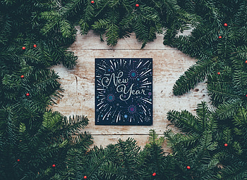 Happy new year, 2018, cars, leaves, holiday, Christmas HD wallpaper