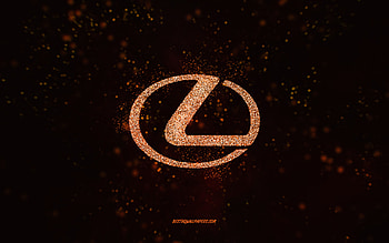 Lexus glitter logo, , black background, Lexus logo, yellow glitter art, Lexus, creative art, Lexus yellow glitter logo HD wallpaper