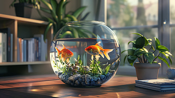 Tranquil Fish Bowl - Aquarium Background, fish bowl HD wallpaper