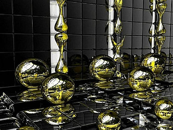Gold & Silver, cgi, abstract, 3d, art HD wallpaper