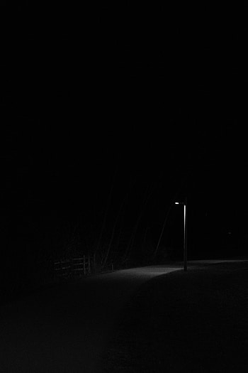 Night, Road, Lamp, Lantern, Bw, Chb, Glow HD phone wallpaper