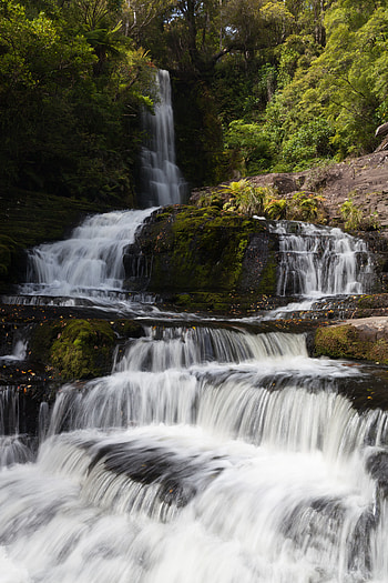 Landscape, Nature, Trees, Waterfall, Flow HD phone wallpaper