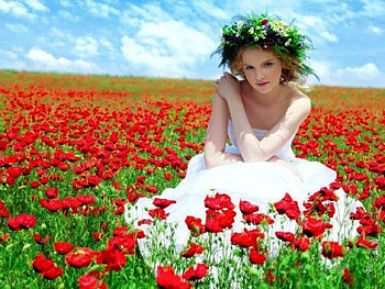 Spring, graphy, cool, flowers, people, beauty HD wallpaper