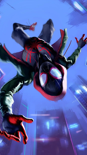 Spider-Man: Into the Spider-Verse, Animated film, Web-slinging superhero, Multiverse adventures HD phone wallpaper