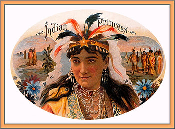 Indian Princess, other, people, indian, cigar box, folk art HD wallpaper