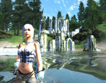 Oblivion Girl, games, oblivion, ruins, armor HD wallpaper