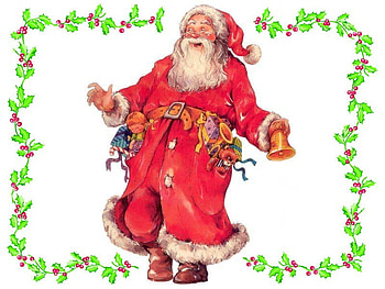 Santa, bell, holiday, fantasy, christmas HD wallpaper