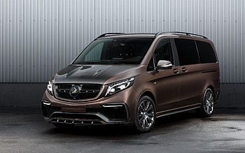 Mercedes-Benz V-Class, Inferno, TopCar, front view, brown V-Class, W447, V-Class tuning, German cars, Mercedes-Benz HD wallpaper