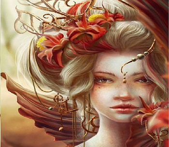 Red flower madam, girl, red flowers garden, red flower, red flower girl HD wallpaper
