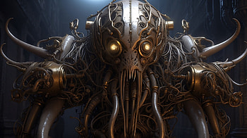 Dieselpunk tentacle titan, dieselpunk, tentacle, titan, octopus, creature HD wallpaper