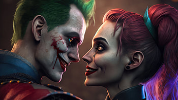 Love Is Like A Machine Gun , joker, harley-quinn, superheroes, artwork, artist, digital-art HD wallpaper