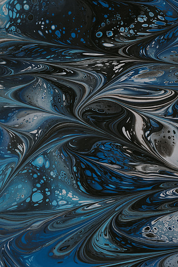 Blue-black liquid color art, abstraction HD phone wallpaper