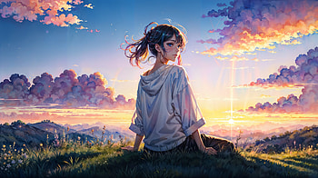 Anime Girl In The Depths Of Daylight, anime-girl, anime, ai-girls, ai, artist, artwork, digital-art, deviantart HD wallpaper
