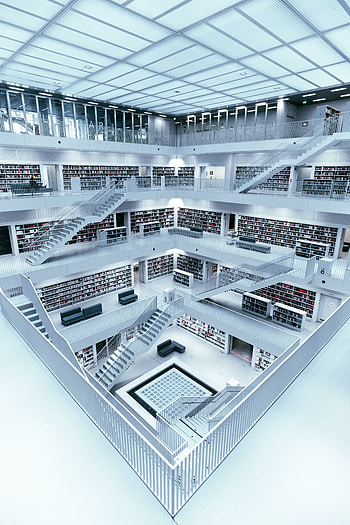 Library, mordern, Stadtbibliothek HD phone wallpaper