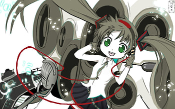 Miku to Maka, cute, vocaloid, albarn, to, miku, soul, music, awesomeness, hatsune, maka, eater HD wallpaper