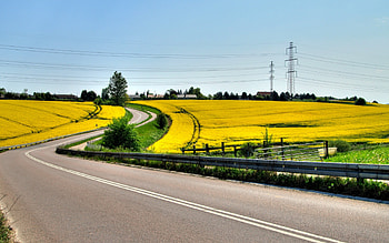 Landscape, Fields, Roads HD wallpaper