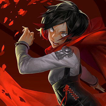 Ruby Rose, emotional, beauty, nice, rose, cg, sinister, short hair, , rwby, female, sweet, ruby, girl, beautiful, black hair, armor, anime girl, anime, pretty, serious, red, lovely HD wallpaper