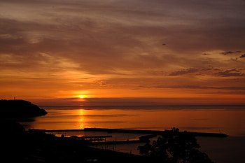 Nature, Sunset, Sea, Horizon, Glare HD wallpaper