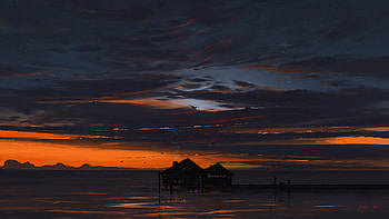 Beach House , beach, artist, artwork, digital-art, deviantart HD wallpaper