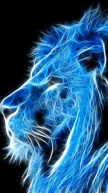 Blue Lion, Blue, King HD phone wallpaper