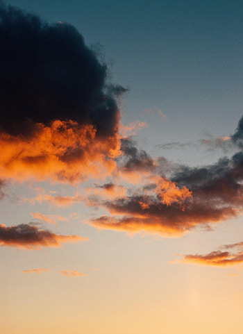 Nature, Sunset, Sky, Clouds, Evening HD phone wallpaper