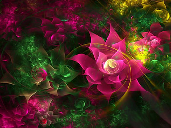 beautiful fantasy flowers, colors, beautiful, flowers, fantasy HD wallpaper