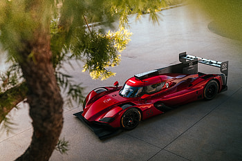 Red Mazda RT24-P, race car HD wallpaper