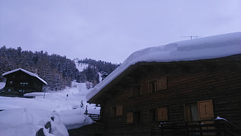 Snow in mountain good ski place...ciao..., river, rainbow, waterfall, sunset, mountain, Sky HD wallpaper