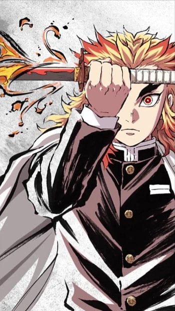 Kyojuro Rengoku, eye, art HD phone wallpaper