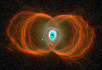 AN HOURGLASS PLANETARY NEBULA, nebula, galaxy, universe, red, space HD wallpaper