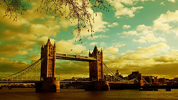 london, bridge, river, sky, summer HD wallpaper