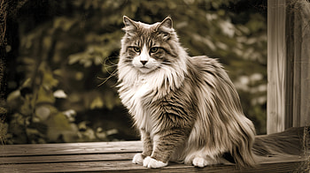 Maine Coon Majesty: A Stunning Ultra, maine coon, cat, furry (anthropomorphic), portrait HD wallpaper