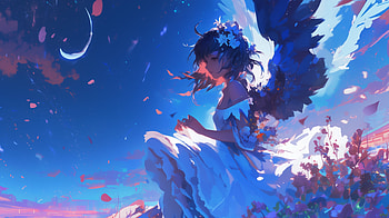 Anime Angel Girl, Anime, anime girl, anime angel, angel, fantasy, fantasy anime HD wallpaper