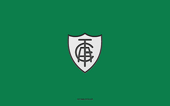 America Mineiro, green background, Brazilian football team, America Mineiro emblem, Serie A, Belo Horizonte, Brazil, football, America Mineiro logo HD wallpaper
