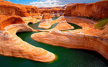 Nature, Rivers, Mountains, Canyon, Moss, Bends, Heat, Turns HD wallpaper